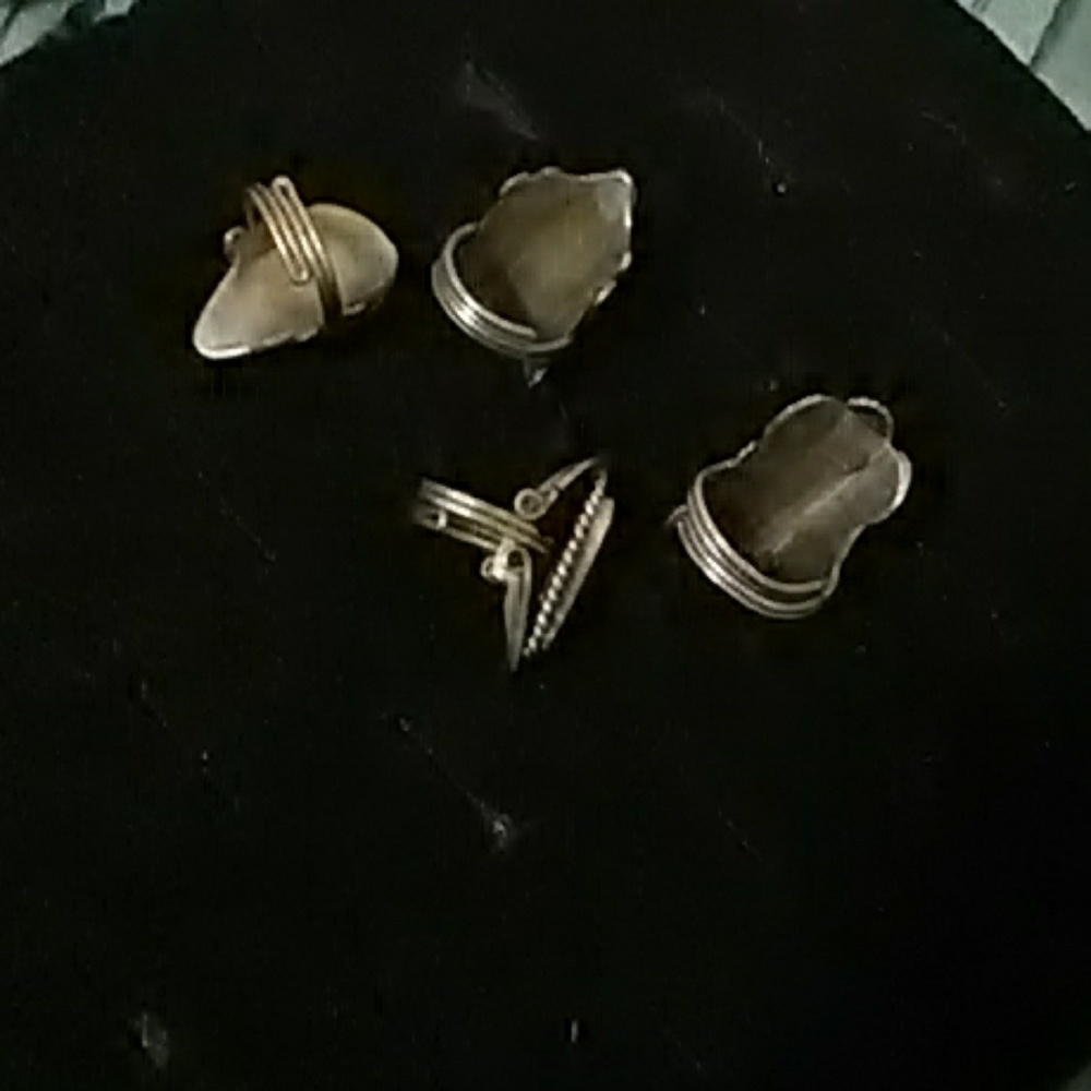 Peruvian Silver Stone Rings - Picture 4 of 5